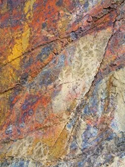 Multi-coloured sedimentary rock in the Panamint
