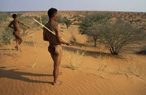 Bushmen Gallery: Namibia - 2 Kung Bushmen / San in the Kalahari
