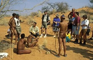 Bushmen Gallery: Namibia - During a meeting between some lodge visitors