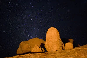 Boulder Gallery: Namibia, Usakos, Orange light from campfire
