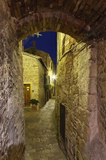 Alley Gallery: Narrow walkway through arched opening at