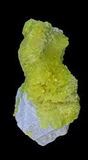 Chemicals Prints: Native Sulfur - Baja California - Mexico - of great economic importance in fungicidal plant sprays - the vulcanization