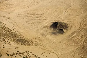 Nephelenite / Nephelinite intrusive pipe on the banks of the Swakop River - Namib Desert - Namibia - Africa