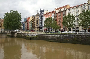 The Nervion River at Bilbao, Biscay, Spain
