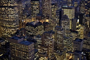 New York City - Manhatten - at night from 30 Rockefella plaza big apple New York City - Manhatten - at night from 30 Rockefella plaza big apple
