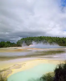 Hot Spring Prints: New Zealand Champagne Lake, Waiotapu thermal area, North Island