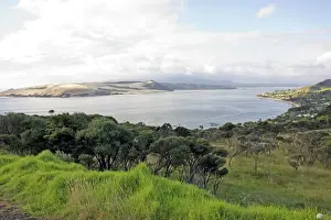 Harbour Prints: New Zealand - Hokianga harbour and north dunes near Opononi Forest. North Island