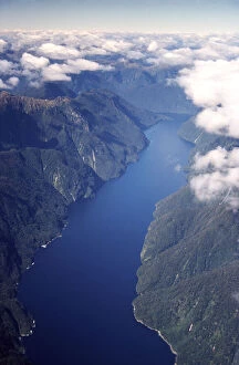 Images Dated 9th June 2010: New Zealand, Nancy Sound, Fiordland - Aerial