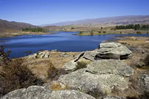South Island Prints: New Zealand - Schist rock outcrops in Flat Top Conservation Area near Alexanda New Zealand