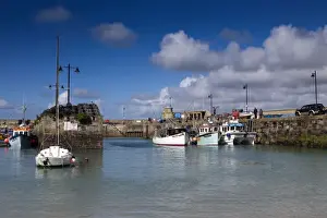 Moored Prints: Newquay Harbour - Cornwall - UK