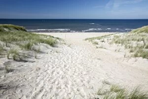 North Sea - Sand Dunes and Marram Grass - on empty beach