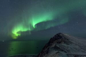 Borealis Gallery: Northern Lights / Aurora Borealis with mountains and sea