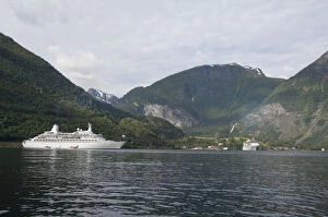 Norway, Flam (aka Flaam). Cruise ships