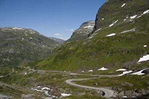 Norway, Geiranger. Scenic byway 63 up to