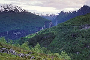 Norway, Geirangerfjord. Fjord landscape