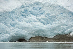 Norway, Spitsbergen. Retreating glacier