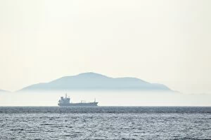 Images Dated 8th June 2013: Oil Tanker passing North Uist