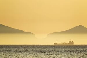Images Dated 8th June 2013: Oil Tanker passing South Uist