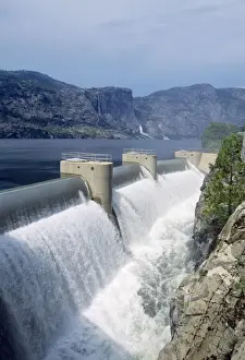 Reservoir Prints: O'Shaughnessy Dam Hetch Hetchy valley, Yosemite National Park, California, USA