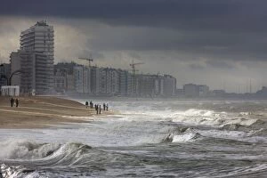 Ostend beach - in storm
