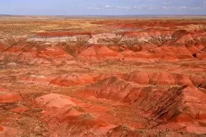 Images Dated 25th February 2009: Painted Desert - eroded clay formations called Badlands - Petrified Forest National Park, Arizona