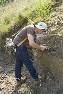 Images Dated 11th June 2008: Paleontology / Palaeontology - Eric Depre searching