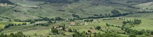 Panoramic view of Tuscany region of Italy