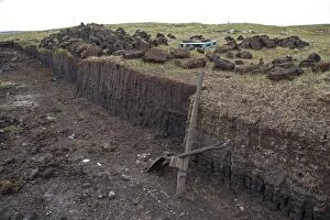Images Dated 31st May 2014: Peat Cutting
