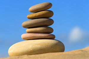 Images Dated 22nd February 2006: Pebbles - piled on top of each other - Morocco