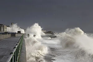 Penzance - Storm Waves Breaking - Cornwall - UK