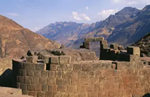 Incas Prints: Peru - Pisac: Inca Temple of the Sun Cusco Region