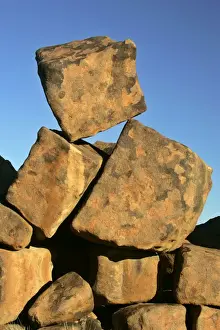 Native Prints: Pile of quaders boulders weathered to quaders in Giant's Playground Giant's playground