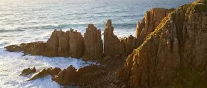 The Pinnacles - famous rock formation protruding into the ocean, late evening light