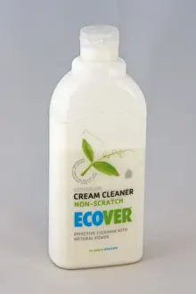 Cleaner Prints: Plastic bottle - Ecover ecological cleaning cream environmentally friendly green UK