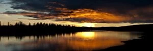 Images Dated 13th September 2012: Porcupine River sunset near the Gwich'in First Nation