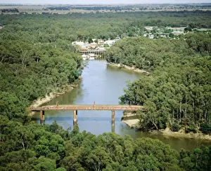 Ports Prints: Port of Echuca on Murray River Northeastern Victoria, Australia JLR01377