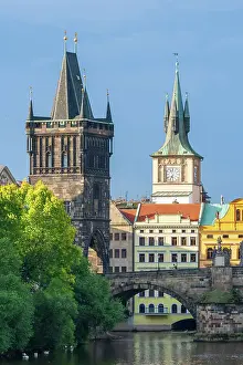 Bridge Prints: Prague, Czech Republic. Charles bridge and bridge tower. Date: 03-07-2007