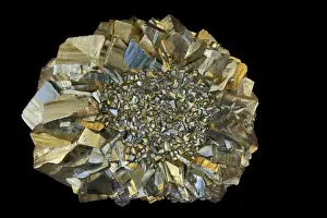 Metals Prints: Pyrite (FeS2) (Iron sulfide)