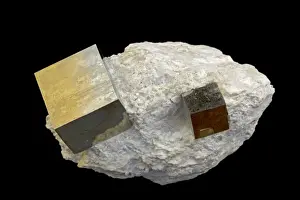 Mine Prints: Pyrite (FeS2) (Iron sulfide) / Fool's Gold - Navajun - La Rioja - Spain