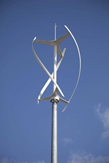 Images Dated 12th April 2011: QR5 Quiet Revolution vertical axis Wind Turbine - in shopping precinct - Evesham - Worcestershire