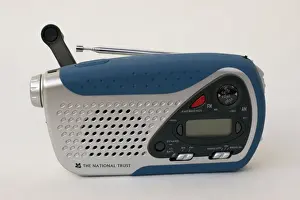 Light Prints: Radio - small windup clockwork dual band radio with built in torchlight and battery options UK