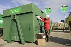 Recycling paper into large green skip