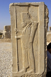 Images Dated 23rd October 2007: Relief carving, Persepolis, Iran. Relief carving depicting a Persian officer