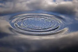 Ripple on Water - With reflection of clouds