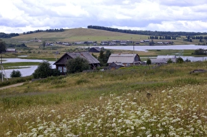 Images Dated 17th July 2008: River Syilva / Sylva passing through Syilva / Sylva village, one of oldest Russian settlements in