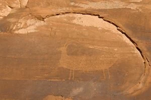Rock engraving probably of Anazasi origin in the