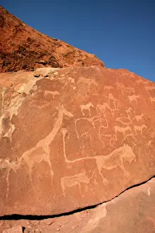 Rock Engravings. Twyfelfontein. Namibia Betweeen -5600 BC et _2500 BC