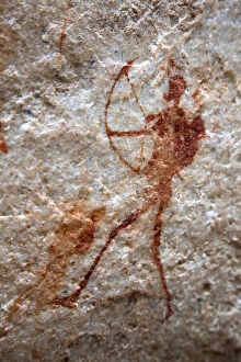 Foal Gallery: Rock painting of ancient archer, Sevilla
