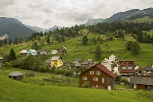 Romania, Maramures, Mountain village by