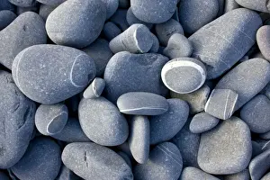 Pebbles Prints: Rounded sandstone beach pebbles - at Hartland Quay - north Devon - UK